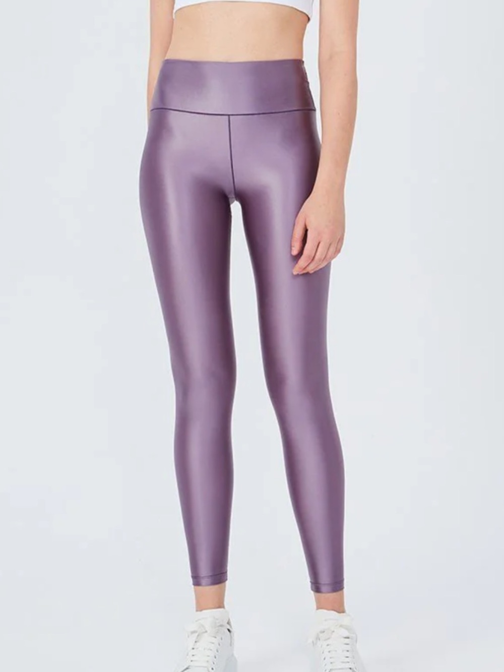 Greyson divinia high rise shiny workout leggings lilac NWT SZ M activewear